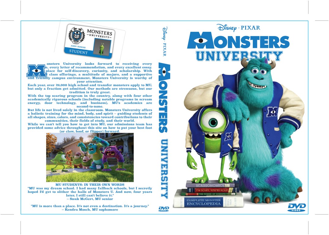 Monster University DVD Cover